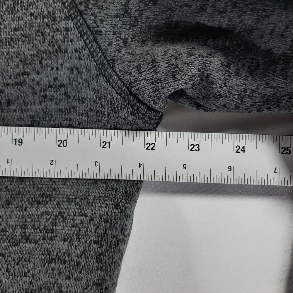 Orvis Mens Quarter Zip Sherpa Lined Fleece Pullover Sweater Gray Marl 1433070